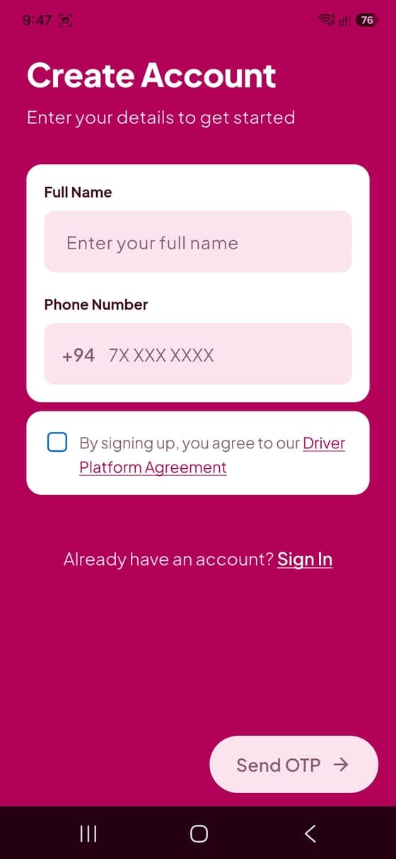 Sign up